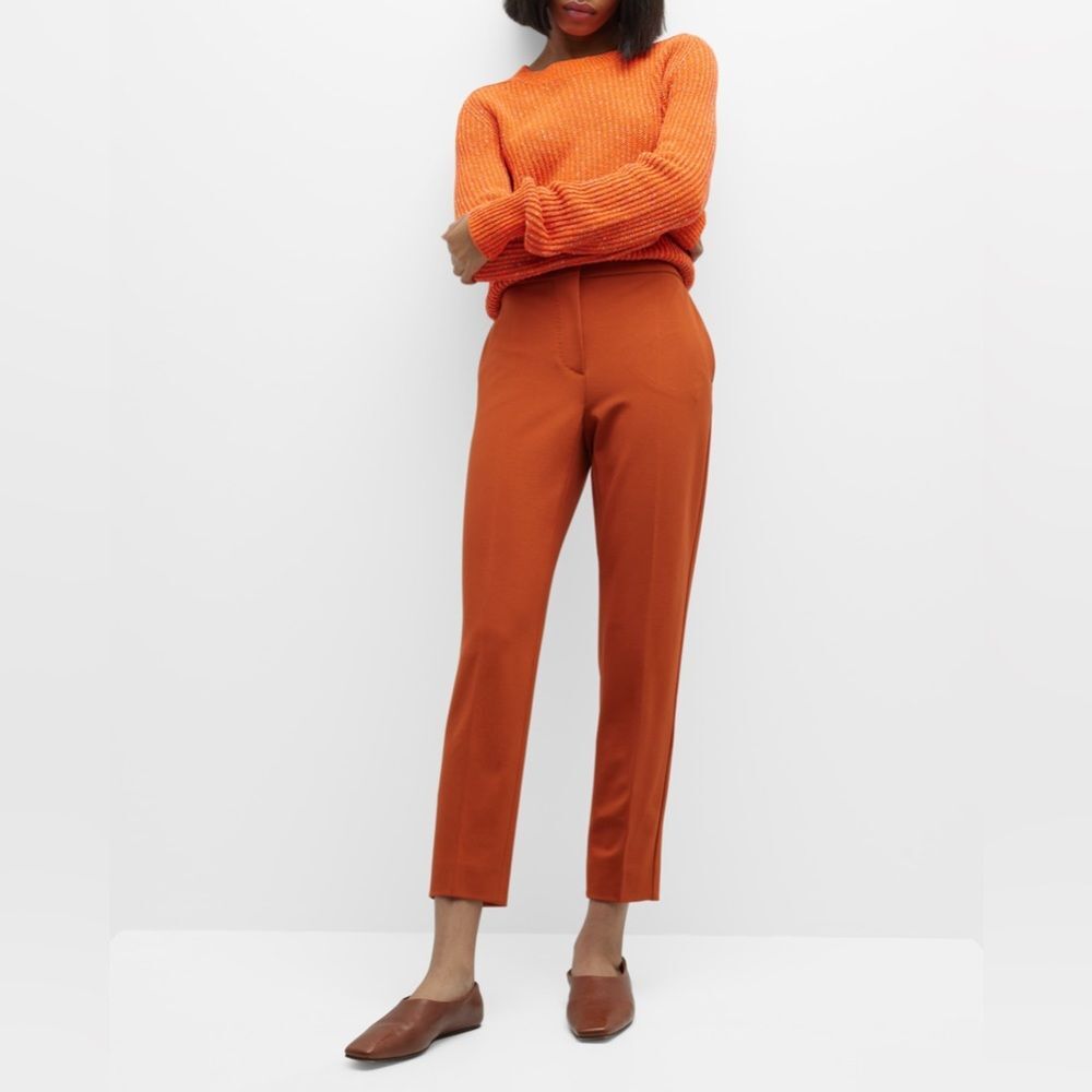 MaxMara Pegno Straight Leg Pants, Orange, Size 16 - Picture 5 of 13